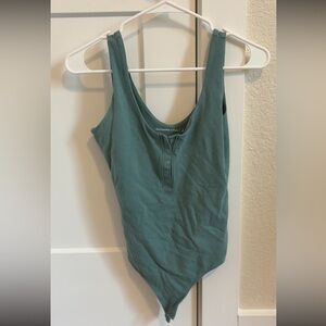 Abercrombie & Fitch Teal Buttoned Top